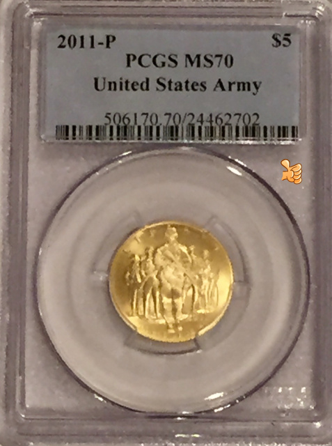 2011-P PCGS MS70 United States Army